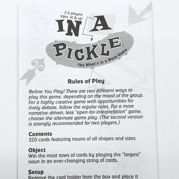 In A Pickle - A Word Card Game - NIB - Picture 3 of 7